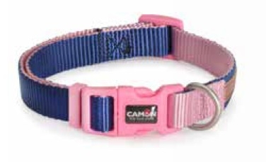 COLLARE REGOLABILE CAMON DOUBLE PREMIUM BLU/ROSA