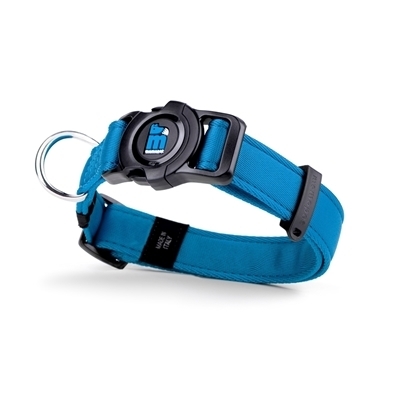 COLLARE MEMOPET POLIESTERE BLU REGOLABILE CON FIBBIA A SCATTO
