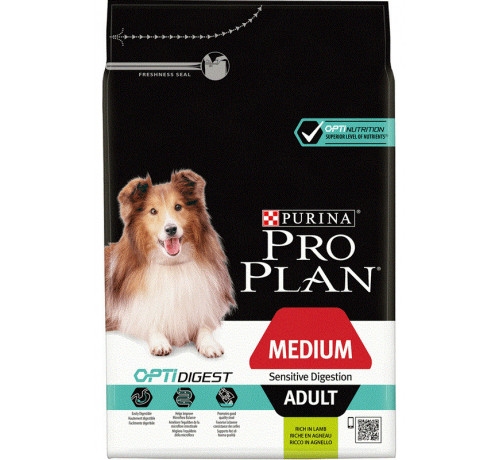 PURINA PRO PLAN OPTIDIGEST PER CANI MEDIUM ADULT CON AGNELLO
