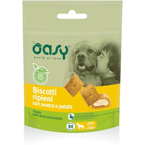 OASY SNACK BISCOTTI RIPIENI CON ANATRA E PATATE