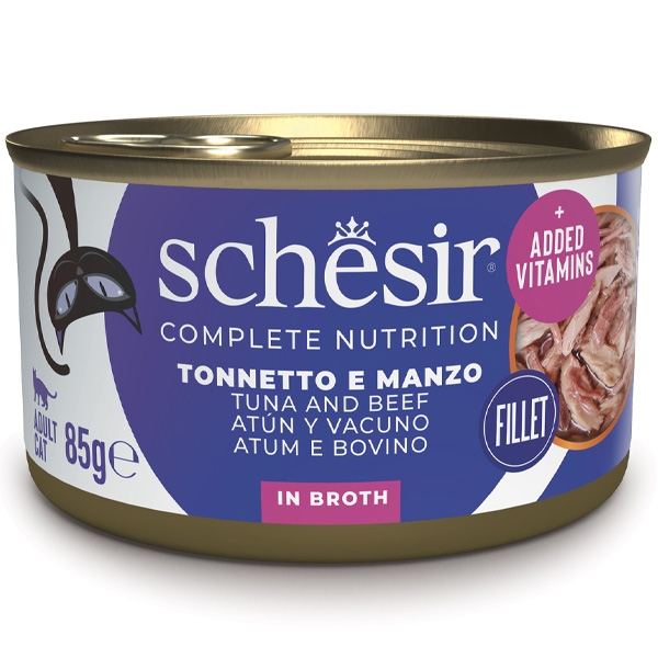SCHESIR COMPLETE NUTRITION FILETTI TONNETTO E MANZO IN BRODO