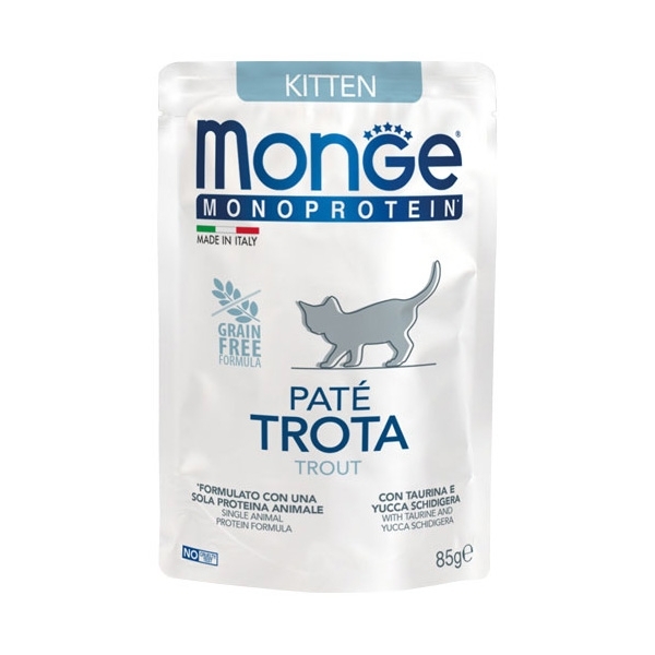 MONGE MONOPROTEIN KITTEN  PATE' TROTA