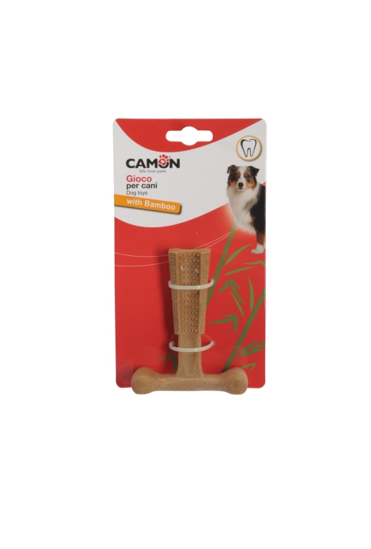 CAMON GIOCO IN BAMBU' A FORMA DI OSSO T-BONE LG