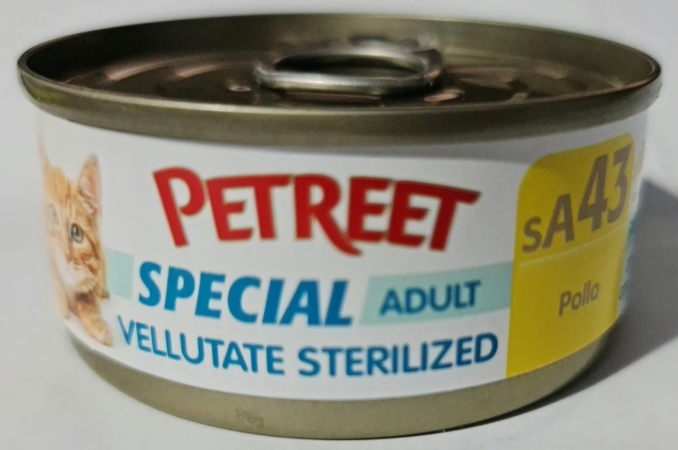 PETREET NATURA VELLUTATE STERILIZED ADULT POLLO Gatti