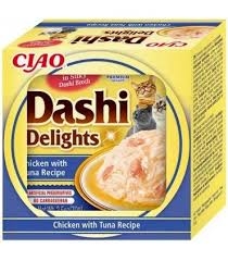 CIAO DASHI DELIGHTS BRODO DI CAPESANTE CON STRACCETTI DI POLLO E TONNO Gatti