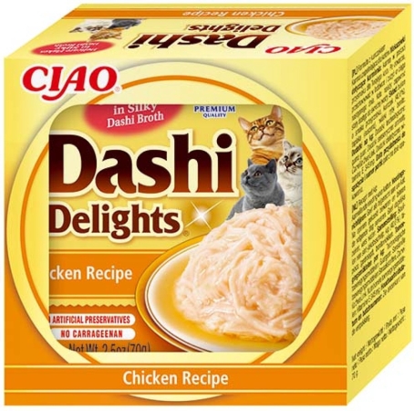 CIAO DASHI DELIGHTS BRODO DI CAPESANTE CON STRACCETTI DI POLLO Gatti