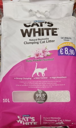 CAT'S WHITE LETTIERA TALCO Gatti