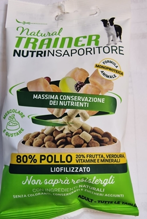 NATURAL TRAINER NUTRINSAPORITORE POLLO LIOFILIZZATO ADULT TUTTE LE TAGLIE Cani