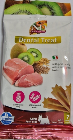 FARMINA N&D TROPICAL SELECTION DENTAL TREAT PORK Cani