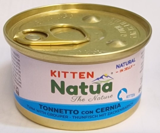 NATUA CAT KITTEN TONNETTO CON CERNIA IN JELLY Gatti