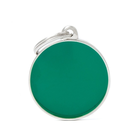 MEDAGLIETTA BASIC HANDMADE CERCHIO GRANDE VERDE Cani