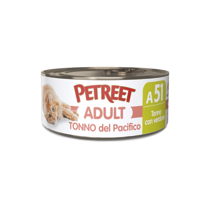 PETREET NATURA TONNO DEL PACIFICO CON VERDURE A51