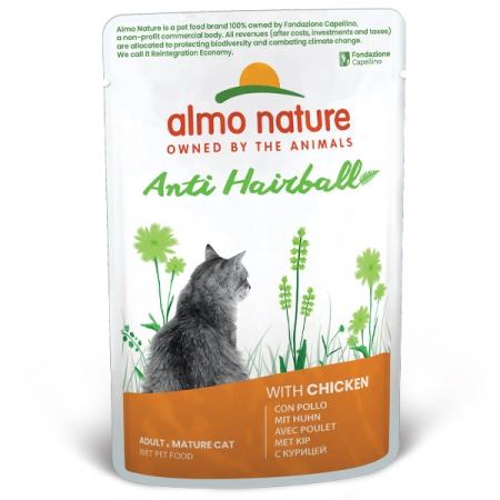 ALMO NATURE ANTI HAIRBALL CON POLLO Gatti