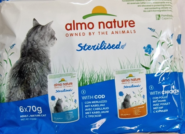 ALMO NATURE STERILISED CON PESCE E POLLAME MULTIPACK Gatti