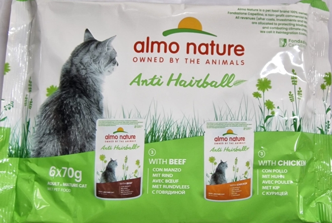 ALMO NATURE ANTI HAIRBALL CON MANZO E POLLO Gatti