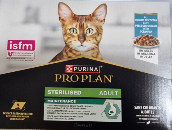 PURINA PRO PLAN STERILISED ADULT CON PESCE DELL'OCEANO Gatti