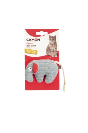 CAMON GIOCO GATTO IN POLIESTERE CON CATNIP 3 SOGGETTI ELEFANTE Gatti