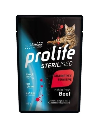 PROLIFE CATW STERILISED GRAINFREE SENSITIVE BEEF