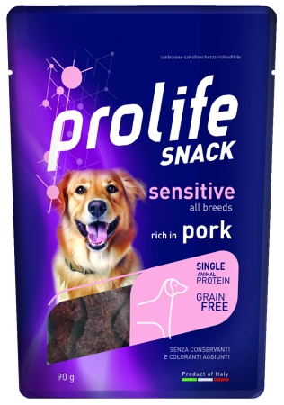 PROLIFE DOG SNACK SENSITIVE GRAINFREE PORK Cani