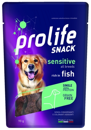 PROLIFE DOG SNACK SENSITIVE GRAINFREE FISH Cani