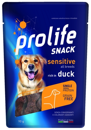 PROLIFE DOG SNACK SENSITIVE GRAINFREE DUCK Cani