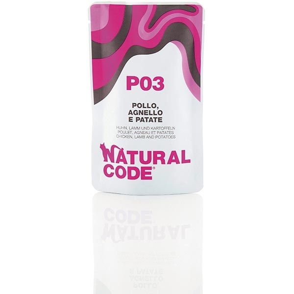 NATURAL CODE P03 POLLO, AGNELLO E PATATE IN ACQUA DI COTTURA