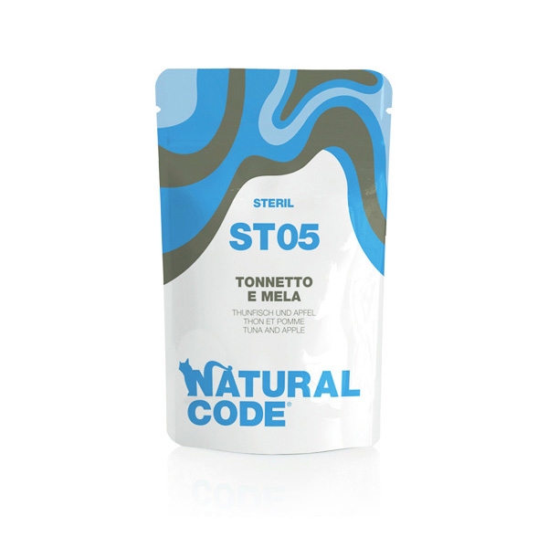 NATURAL CODE ST05 TONNETTO E MELA GATTI STERILIZZATI