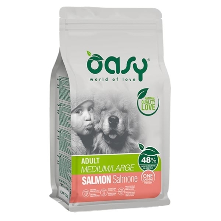 OASY DRY DOG OAP ADULT MEDIUM/LARGE SALMONE Cani