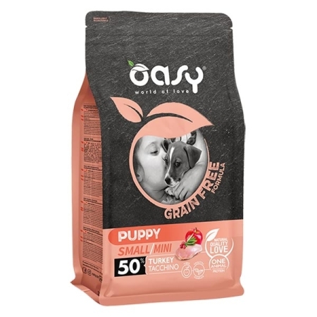 OASY DRY DOG GRAIN FREE PUPPY SMALL/MINI TACCHINO Cani