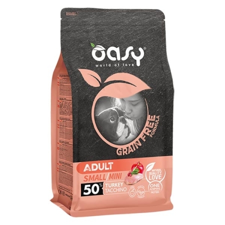 OASY DRY DOG GRAIN FREE ADULT SMALL/MINI TACCHINO Cani