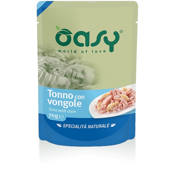 OASY WET CAT SPECIALITA' NATURALI TONNO CON VONGOLE