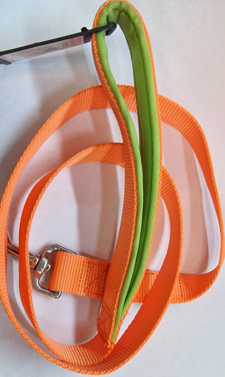 GUINZAGLIO IMBOTTITO ORANGE GREEN