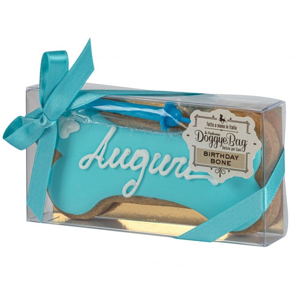 DOGGYE BAG TORTA PER CANI BIRTHDAY BONES BLU