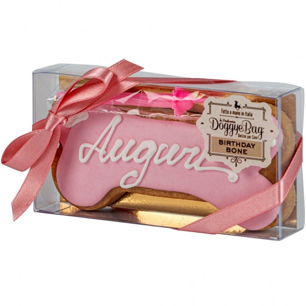 DOGGYE BAG TORTA PER CANI BIRTHDAY BONES ROSA
