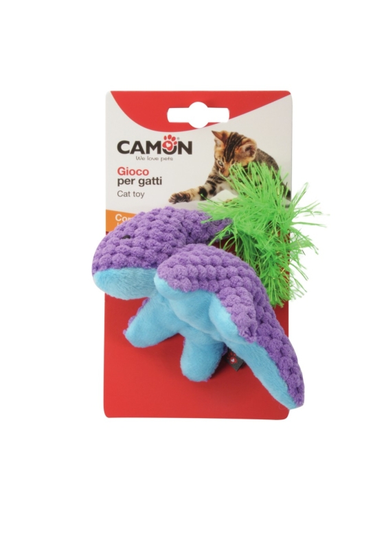 CAMON GIOCO PER GATTI ANIMALETTI COLORATI CON PIUMA E CATNIP