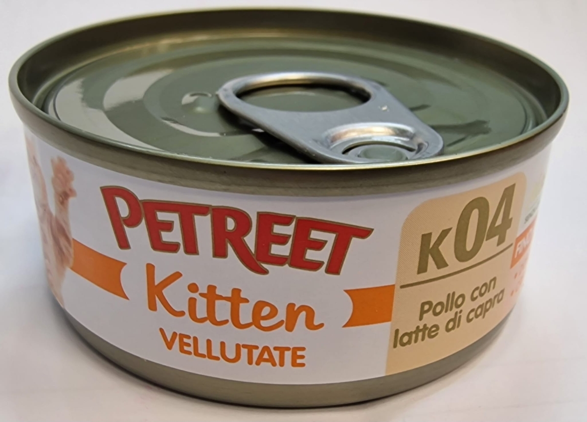 PETREET NATURA LE VELLUTATE KITTEN POLLO CON LATTE DI CAPRA K04