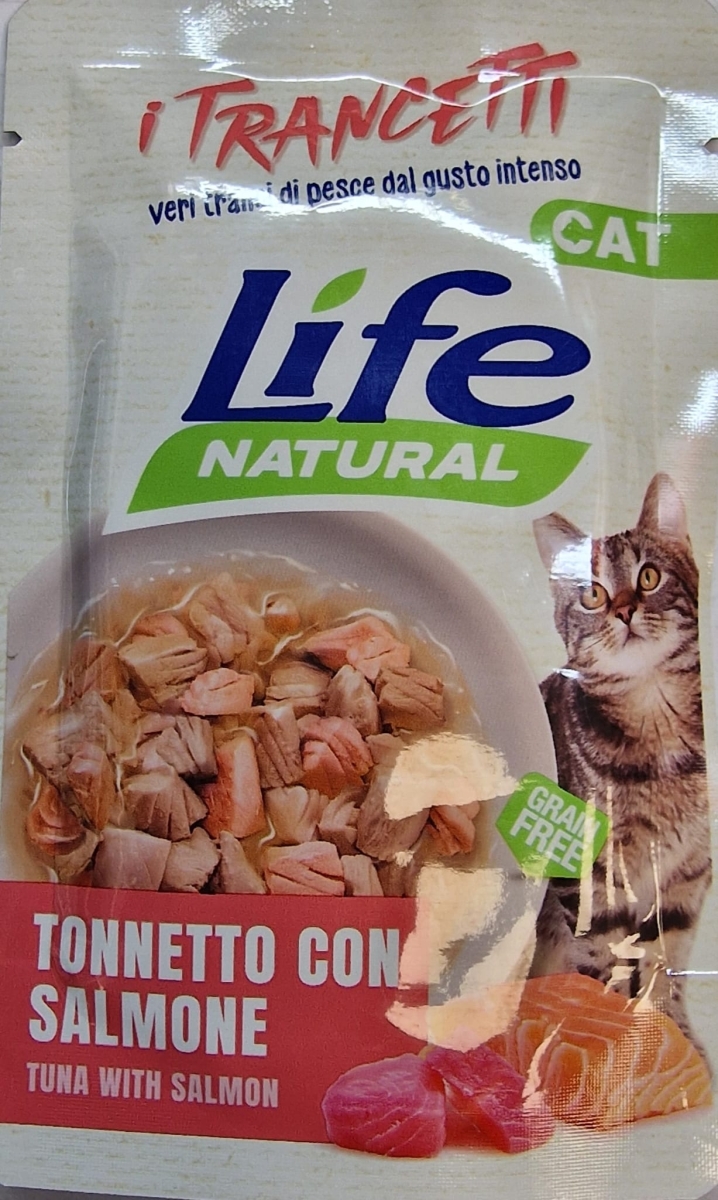LIFE PET CARE LIFE CAT NATURAL I TRANCETTI TONNETTO CON SALMONE