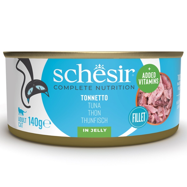 SCHESIR COMPLETE NUTRITION PER GATTI ADULTI FILETTI IN GELATINA TONNETTO