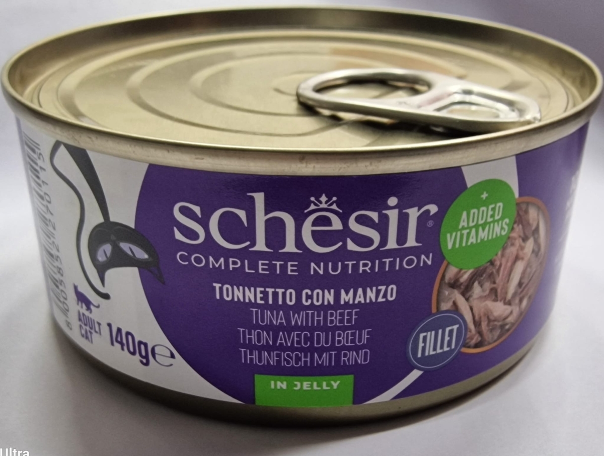 SCHESIR COMPLETE NUTRITION PER GATTI ADULTI FILETTI IN GELATINA TONNETTO CON MANZO