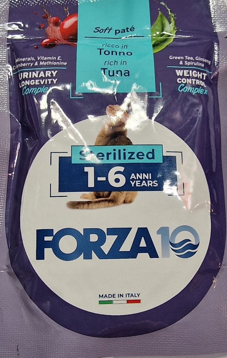 FORZA 10 URINARY LONGEVITY WEIGHT CONTROL STERILIZED SOFT PATE' RICCO IN TONNO