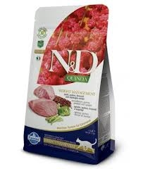 FARMINA N&D QUINOA GATTO WEIGHT MANAGEMENT AGNELLO QUINOA BROCCOLI E APARAGI