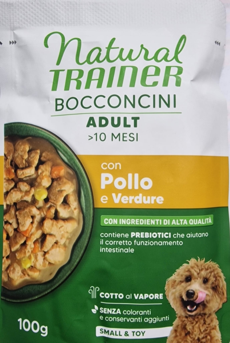 NATURAL TRAINER BOCCONCINI ADULT >10 MESI SMALL & TOY CON POLLO E VERDURE