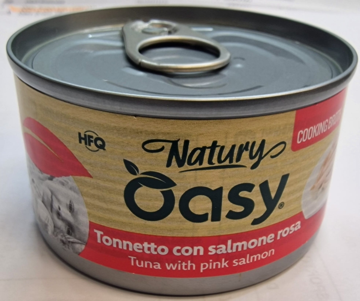 OASY WET CAT NATURY IN BRODO DI COTTURA TONNETTO CON SALMONE ROSA