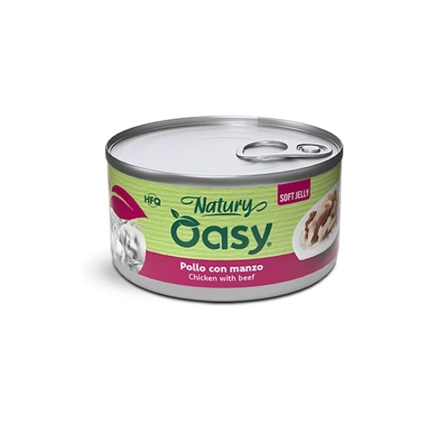 OASY WET CAT NATURY SOFT JELLY POLLO CON MANZO