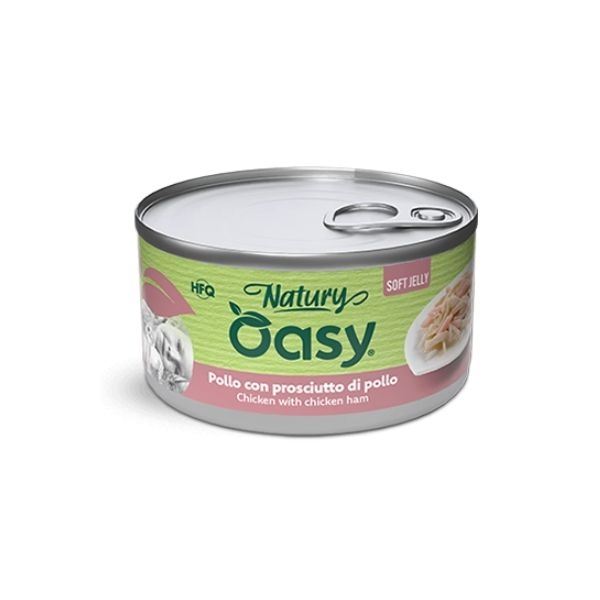 OASY WET CAT NATURY SOFT JELLY POLLO CON PROSCIUTTO DI POLLO