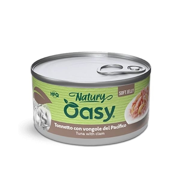 OASY WET CAT NATURY SOFT JELLY TONNETTO CON VONGOLE DEL PACIFICO