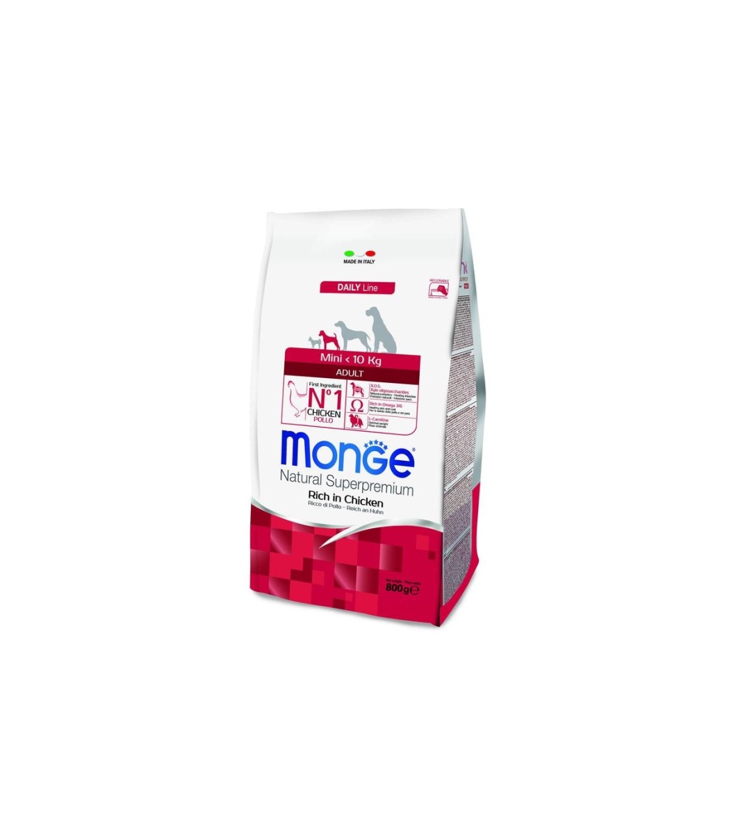 MONGE NATURAL SUPERPREMIUM MINI ADULT RICCO IN POLLO