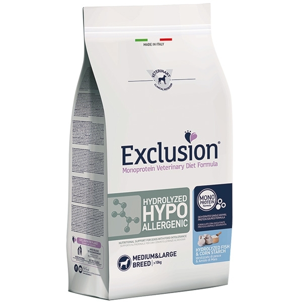 EXCLUSION DIET HYDROLYZED HYPOALLERGENIC MEDIUM & LARGE BREED