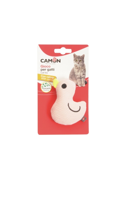 CAMON GIOCO GATTI ANATRA FANTASIA IN TESSUTO  CON CATNIP EFFETTO FRUSCIANTE