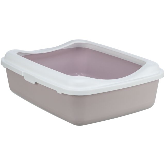 TRIXIE BE ECO CASSETTA IGIENICA CON CORNICE LILLA CHIARO/BIANCO
